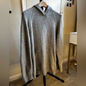 Johnstons of Elgin Gray Cashmere Pullover Hoodie